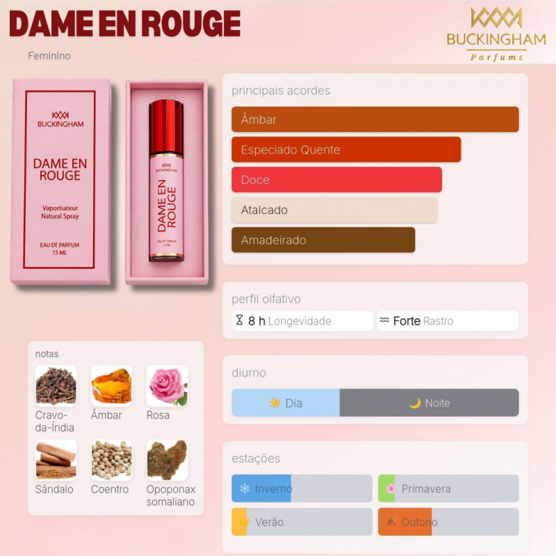 Perfume DAME EN ROUGE 15Ml