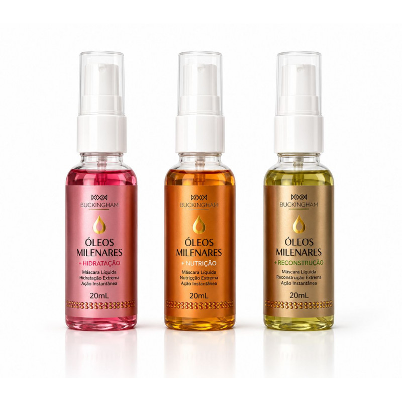 Kit Cronograma Capilar- Máscara Liquida Óleos Milenares