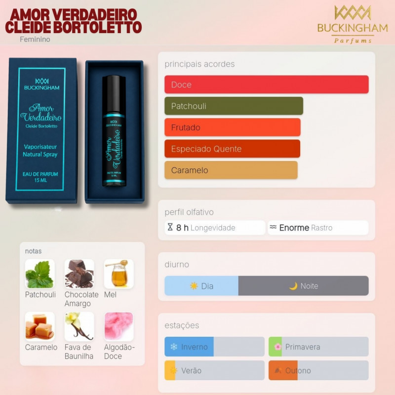 Perfume AMOR VERDADEIRO CLEIDE 15Ml