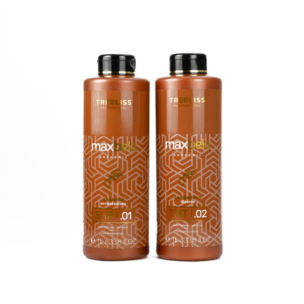 Kit Alisamento Shampoo e Tratamento Progressiva Max Bela 1L