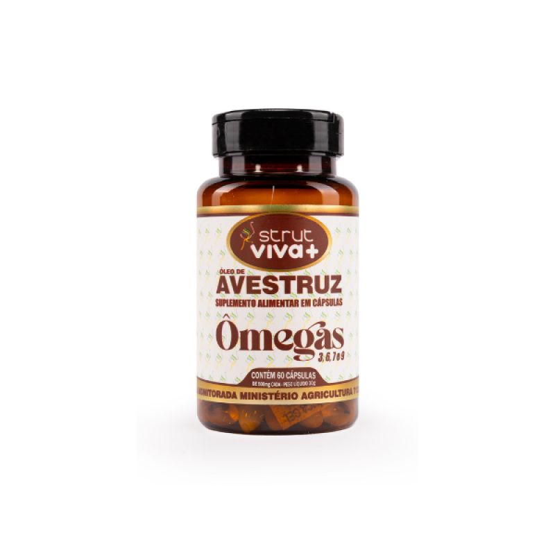 Óleo de Avestruz Viva+ Cápsulas 60x500mg