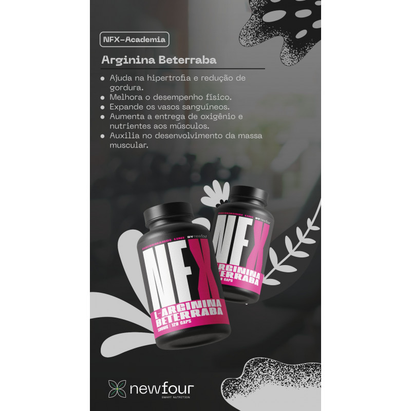 L-Arginina + Beterraba - 120 Caps 500mg