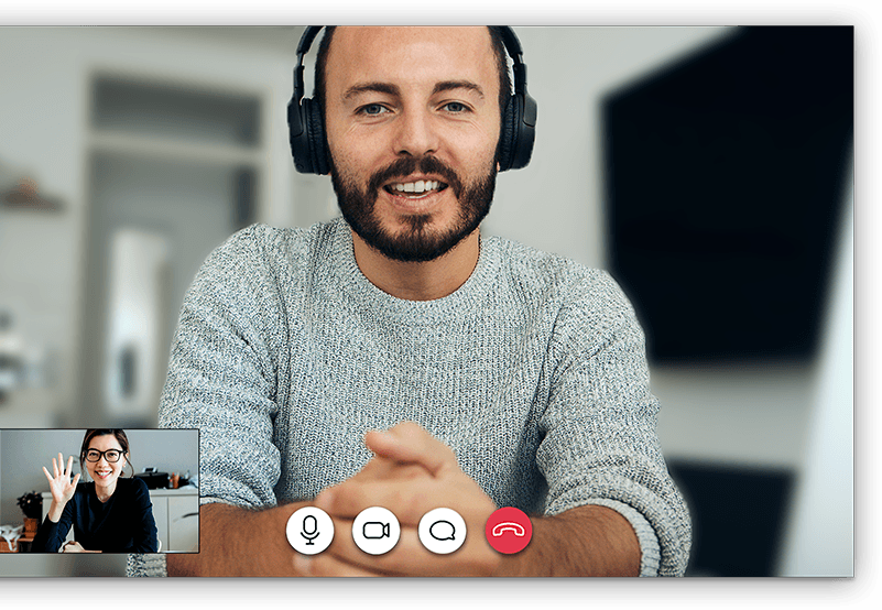 video chat with background blur