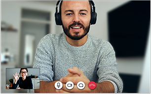 video chat with background blur