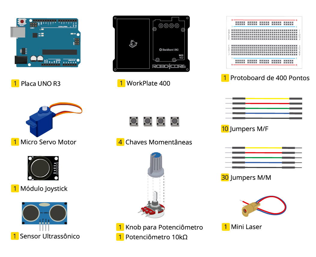 Kit Iniciante V8 para Arduino