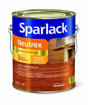 VERNIZ SPARLACK NEUTREX 3,6L - CASTANHO AVERMELHADO