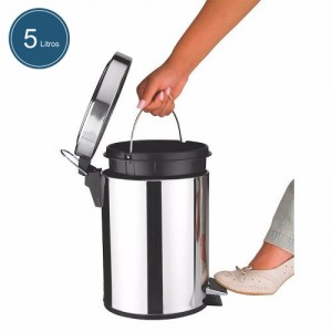 LIXEIRA ACO INOX KALA 5L - CIRCULAR