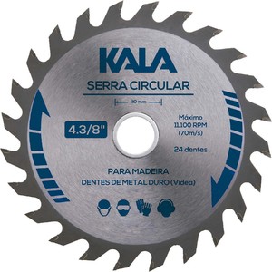 LAMINA SERRA CIRCULAR KALA - 110MM X 20MM X 24 DTS