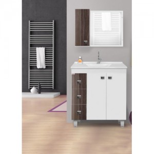 KIT WC FABRIBAM - 70CM - ECCO 75 - BRANCO/CARVALHO