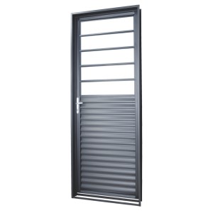 PORTA DE ACO BRASIL ESQUADRIAS - VIDRO FIXO 0,80 X 2,15 DIREITA