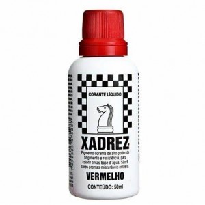 CORANTE LIQUIDO XADREZ 50ML - VERMELHO