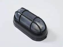 LUMINARIA TARTARUGA POLICARBONATO PEQUENA C/GRADE PRETA