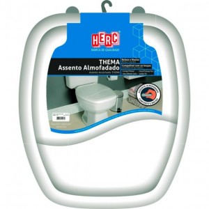 ASSENTO SANITARIO ALMOFADADO - HERC - BRANCO - THEMA PREMIUM