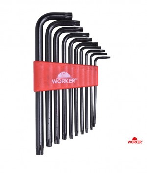 JOGO DE CHAVE TORX CURTA WORKER TPCS T10 A T40