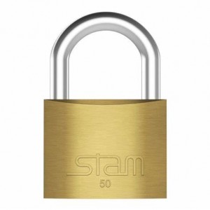 CADEADO STAM LATONADO MACICO - 50MM