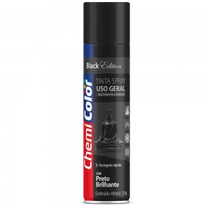 TINTA SPRAY CHEMICOLOR 400ML - PRETO BRILHANTE