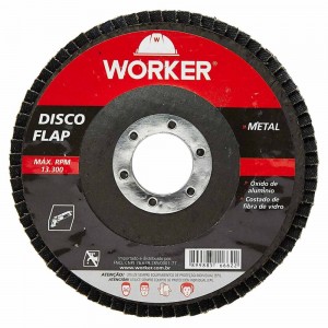DISCO FLAP CURVO WORKER - G80 - 4,1/2'' X 7/8''