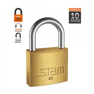 CADEADO STAM LATONADO MACICO - 40MM