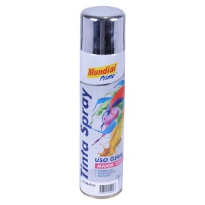 TINTA SPRAY MUNDIAL PRIME - 400ML - CROMADO