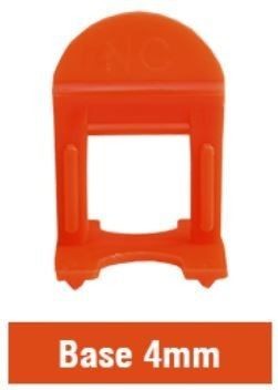 ESPACADOR NIVELADOR PLASTICO C/100 NIVELA CERTO - 4MM - LARANJA