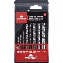 JOGO DE BROCAS DE VIDEA WORKER - CONCRETO (3,4,5,6,7,8,9,10MM) 