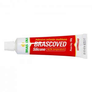 SILICONE BRASCOVED - ALTA TEMPERATURA VERMELHO 50G 