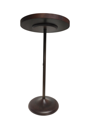 Mesa Bistro Base e Tampo Marrom Haste Preto - Novestar Móveis - 