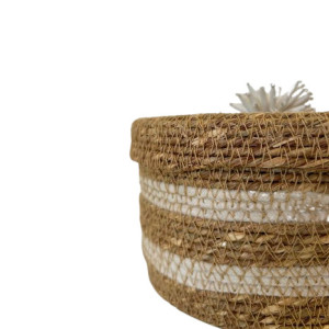 Caixa Redonda Palha - P - 