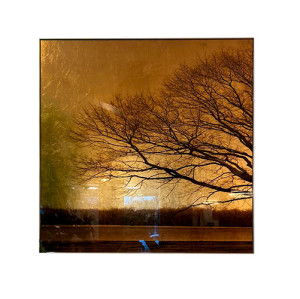 Conjunto Quadro Folhado Ouro - 