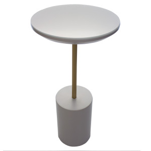 Mesa Lateral Tria Alta - Champanhe - Off White - Msul Móveis