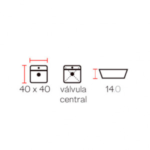 Cuba Quadrada com Mesa Black - LX423 - 