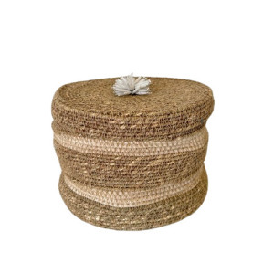 Caixa Redonda Palha - G - 