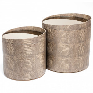 Mesa Lateral Leather Edition VML6254- Produto Sob Encomenda - Villeart Móveis - 