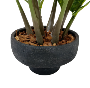 Cachepot Mart Baixo Cimento Preto - 