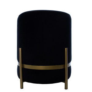 Puff Veludo - Preto - Pé Palito