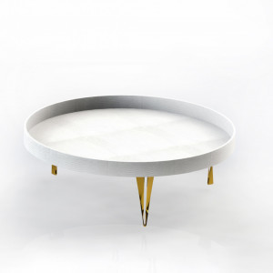 Mesa de Centro Leather Edition VMC6152 - Produto Sob Encomenda - Villeart Móveis