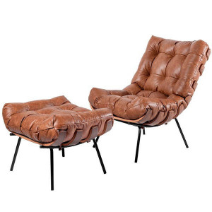 Poltrona Palatina Acompanha Puff Base Preta - Laform Estofados