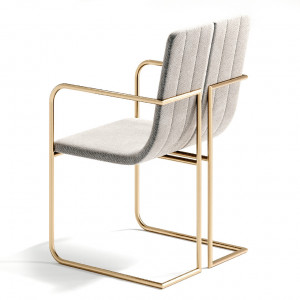 Cadeira Silvia com Braço - Produto Sob Encomenda - Bel Metais Móveis - 