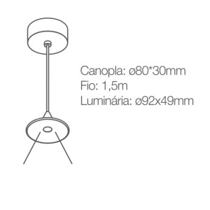 Pendente Mini Disk - Romalux - Produto Sob Encomenda - 