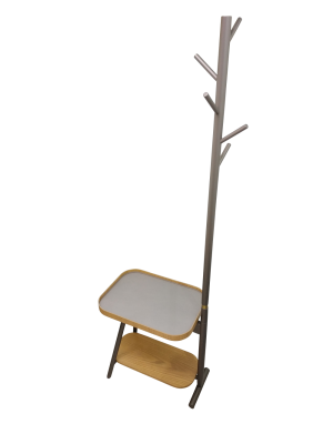 Cabide Laus Onix em Metal com Carvalho Damasco - 