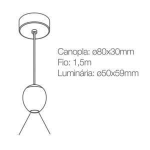 Pendente Mini Globe - Romalux - Produto Sob Encomenda - 