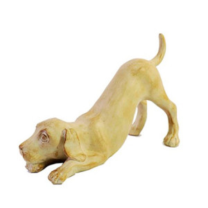 Escultura Cachorro - Resina Amadeirada