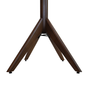 Mesa Bistrô Ticiane Tampo em Vidro e Base Nogueira - Matrezan - 