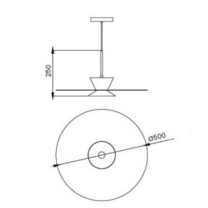Pendente Tule - Nude Fosco - 