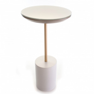 Mesa Lateral Tria Laca Off White - Msul Móveis