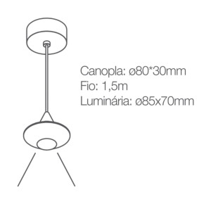 Pendente Mini Hat - Romalux - Produto Sob Encomenda - 