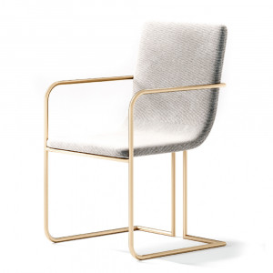 Cadeira Silvia com Braço - Produto Sob Encomenda - Bel Metais Móveis