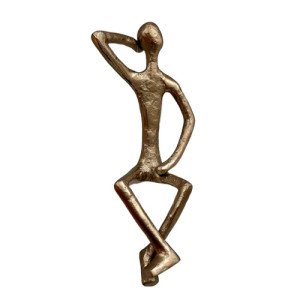 Escultura Homem Sentado Braco Cabeca - 