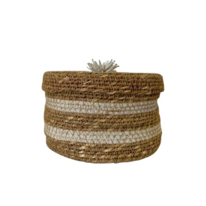 Caixa Redonda Palha - P - 