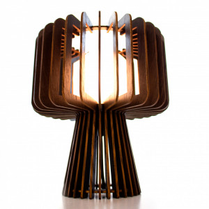 Abajur Bonsai Nogueira com Vidro - 